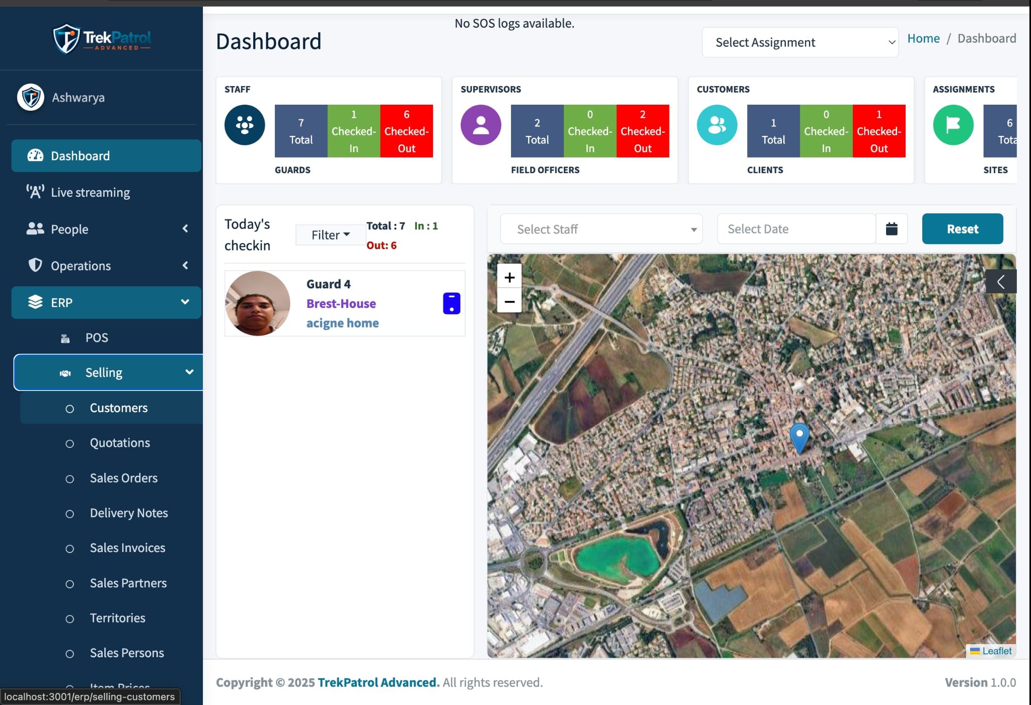 Parcours ventes TrekPatrol avec carte clients